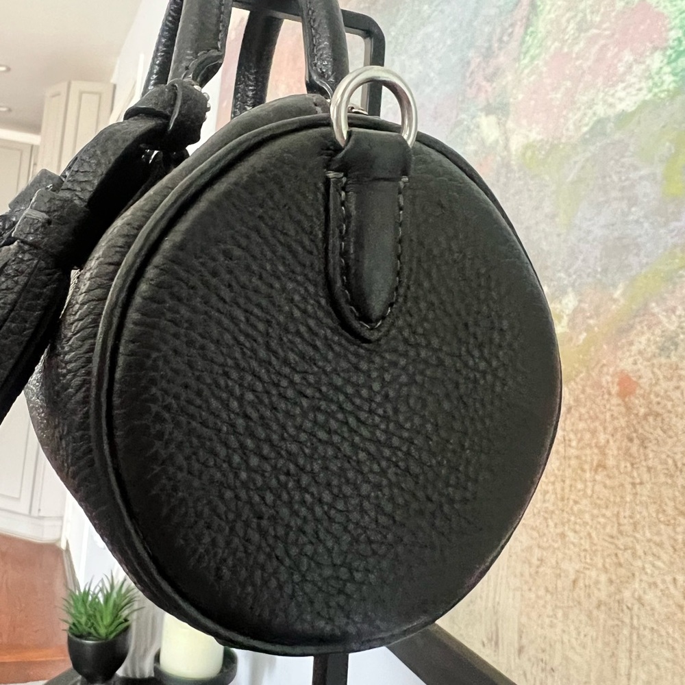 Coach Black Pebbled Lacey Barrel Bag - Picture 2 of 6